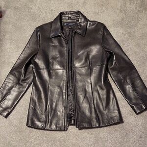 Black Leather Jacket by Kenneth Cole Reaction.